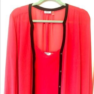 Two Piece Pink Fushia Blouse